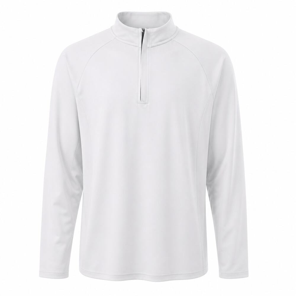 UNRL Men’s Interlock Quarter Zip Pullover White Size XL Athletic Fit Golf